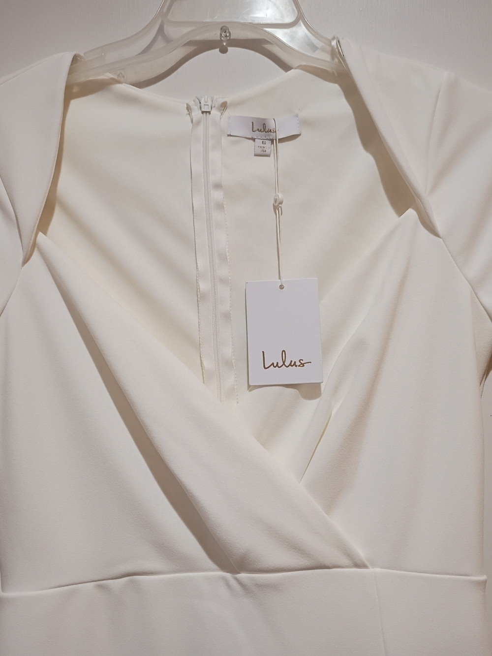 Lulu's Cream Wrap-Front Dress